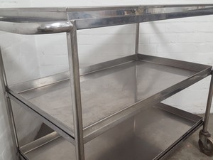 Thumbnail image of 3-Tier Stainless Steel Commercial Catering Trolley