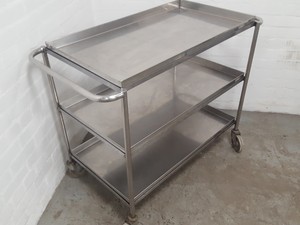 Thumbnail image of 3-Tier Stainless Steel Commercial Catering Trolley