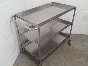 Thumbnail image of 3-Tier Stainless Steel Commercial Catering Trolley