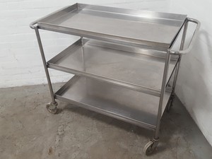 Thumbnail image of 3-Tier Stainless Steel Commercial Catering Trolley