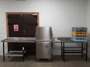 Thumbnail image of ClassEQ Hydro 857 Pass Through Commercial Dishwasher + 2 Tables & Baskets
