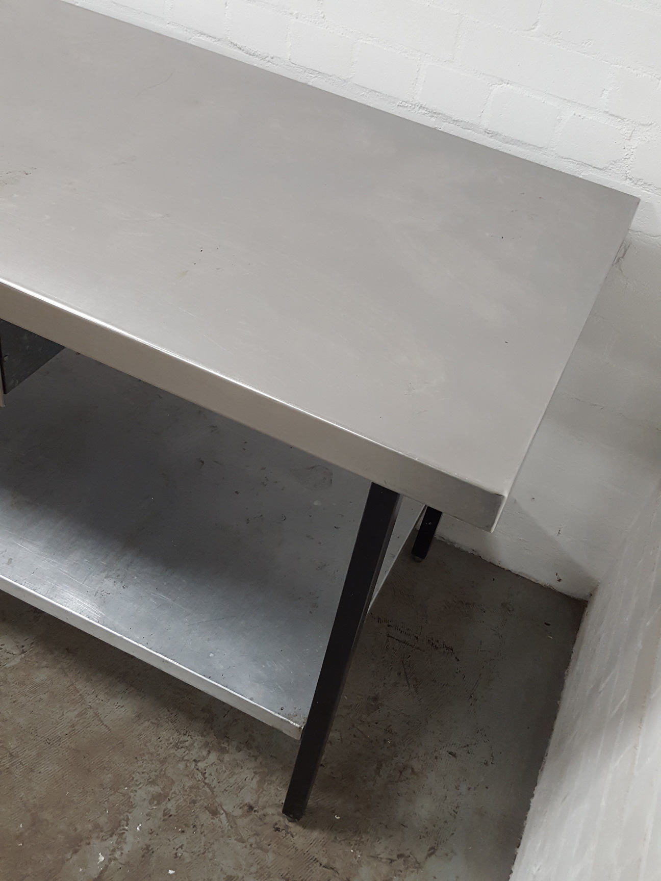 Image of Stainless Steel Table Double Rack Worktop Commercial Catering 180x70x88.5cm
