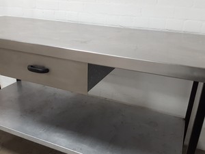 Thumbnail image of Stainless Steel Table Double Rack Worktop Commercial Catering 180x70x88.5cm