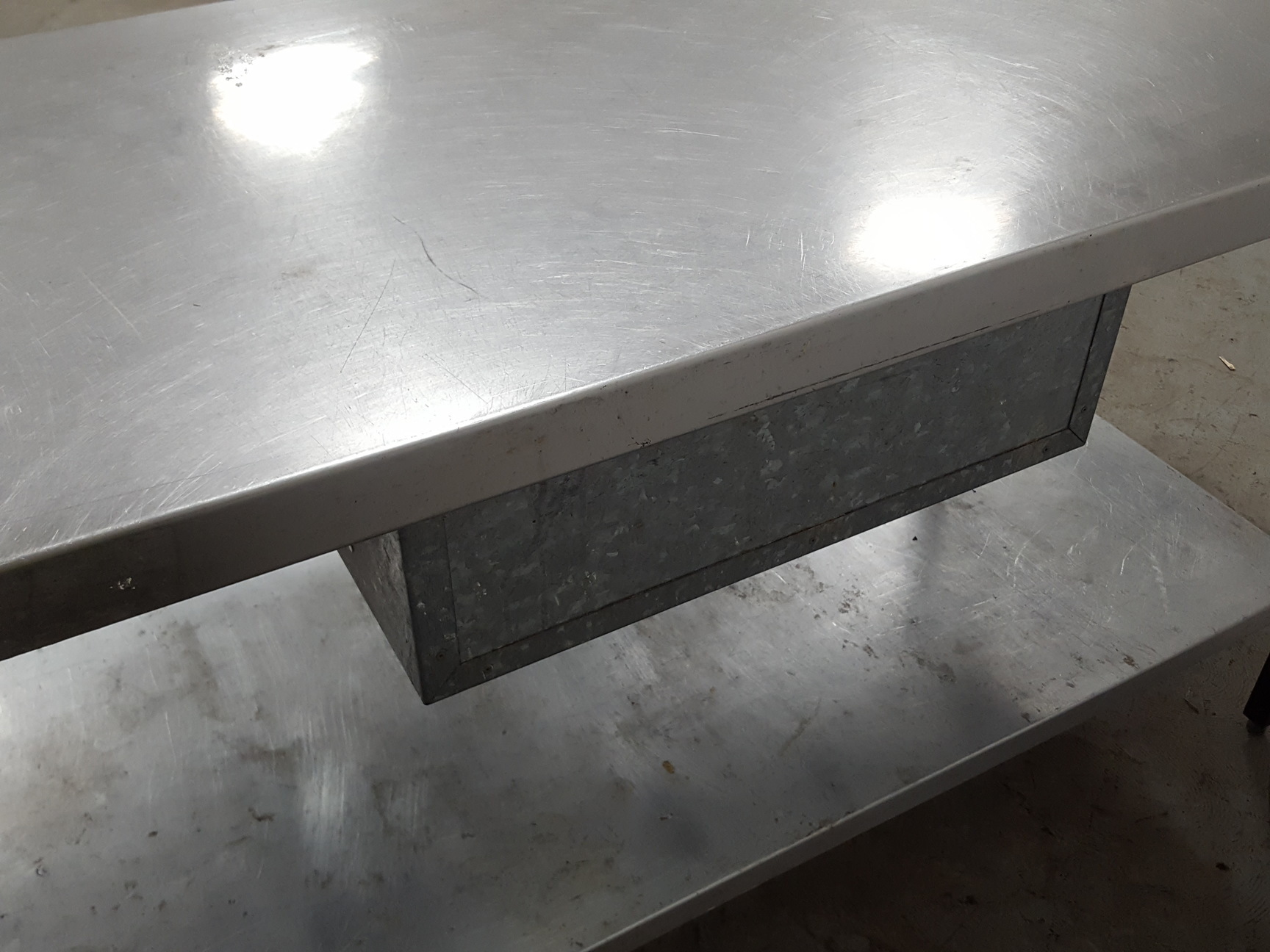 Image of Stainless Steel Table Double Rack Worktop Commercial Catering 180x70x88.5cm