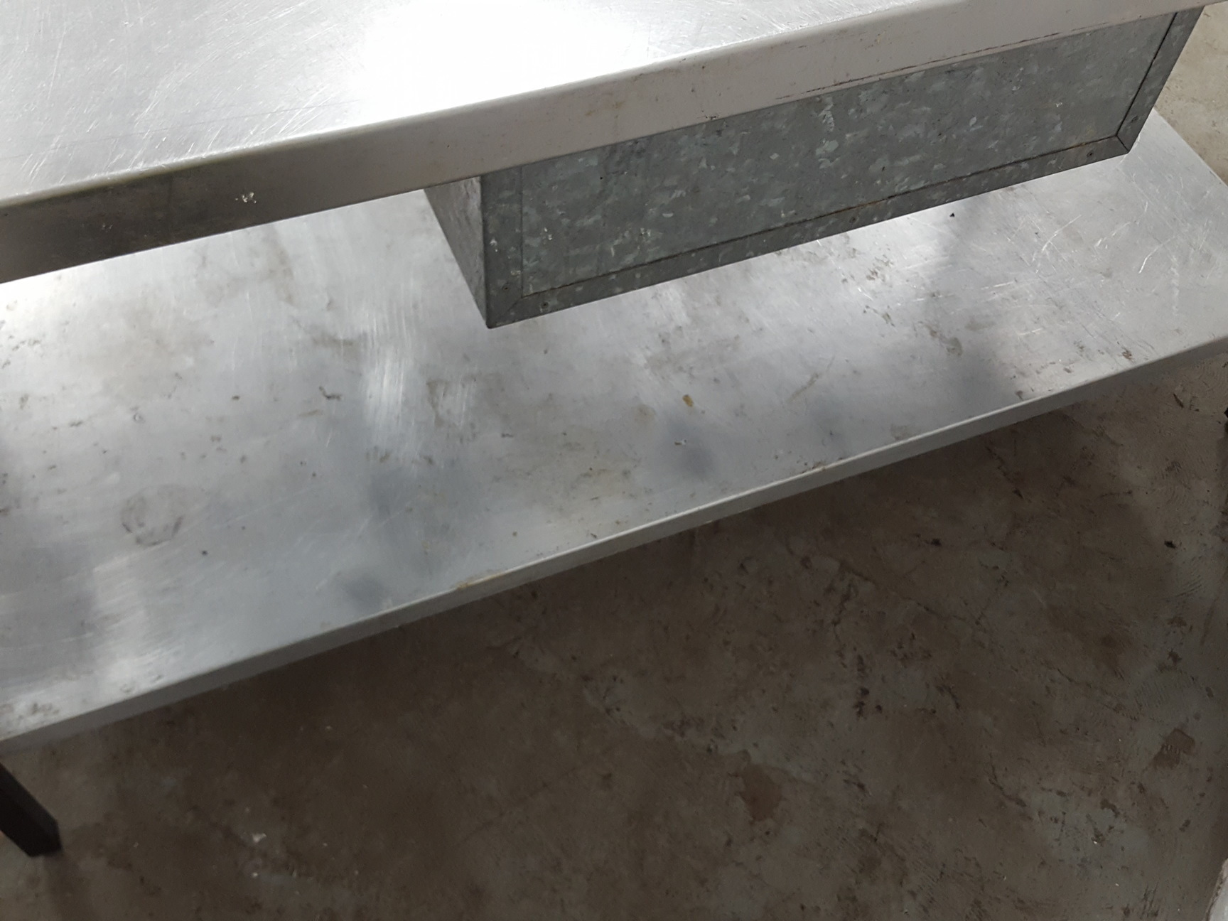 Image of Stainless Steel Table Double Rack Worktop Commercial Catering 180x70x88.5cm