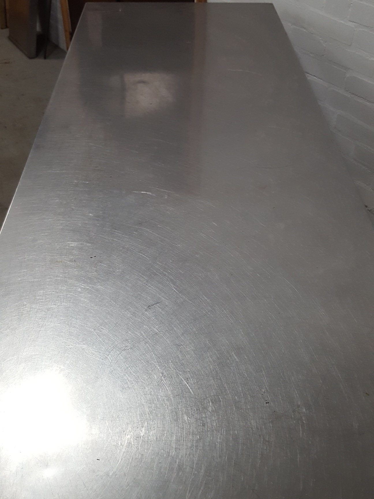 Image of Stainless Steel Table Double Rack Worktop Commercial Catering 180x70x88.5cm