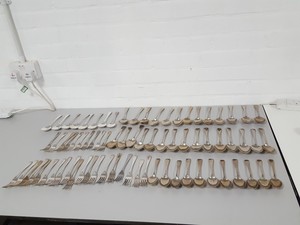 Thumbnail image of Lot of 78 Plated Nickel Silver Kitchen Cutlery