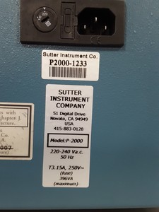 Thumbnail image of Sutter Instruments P-2000 Laser Based Micropipette Puller System Puller System 