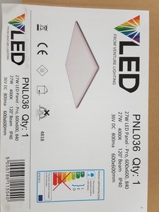 Thumbnail image of 5x LED Lighting Panels GlacialLight GL-PL0606, Tamlite RECD Excel, Venture PNL03