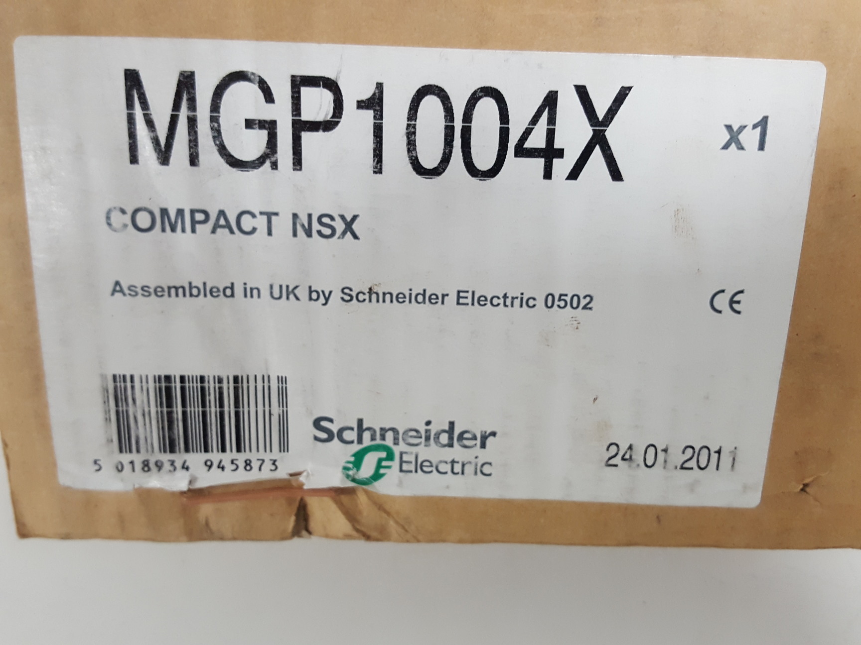 Image of Schneider Electric MGP1004X With Compact NSX100F Circuit Breaker 