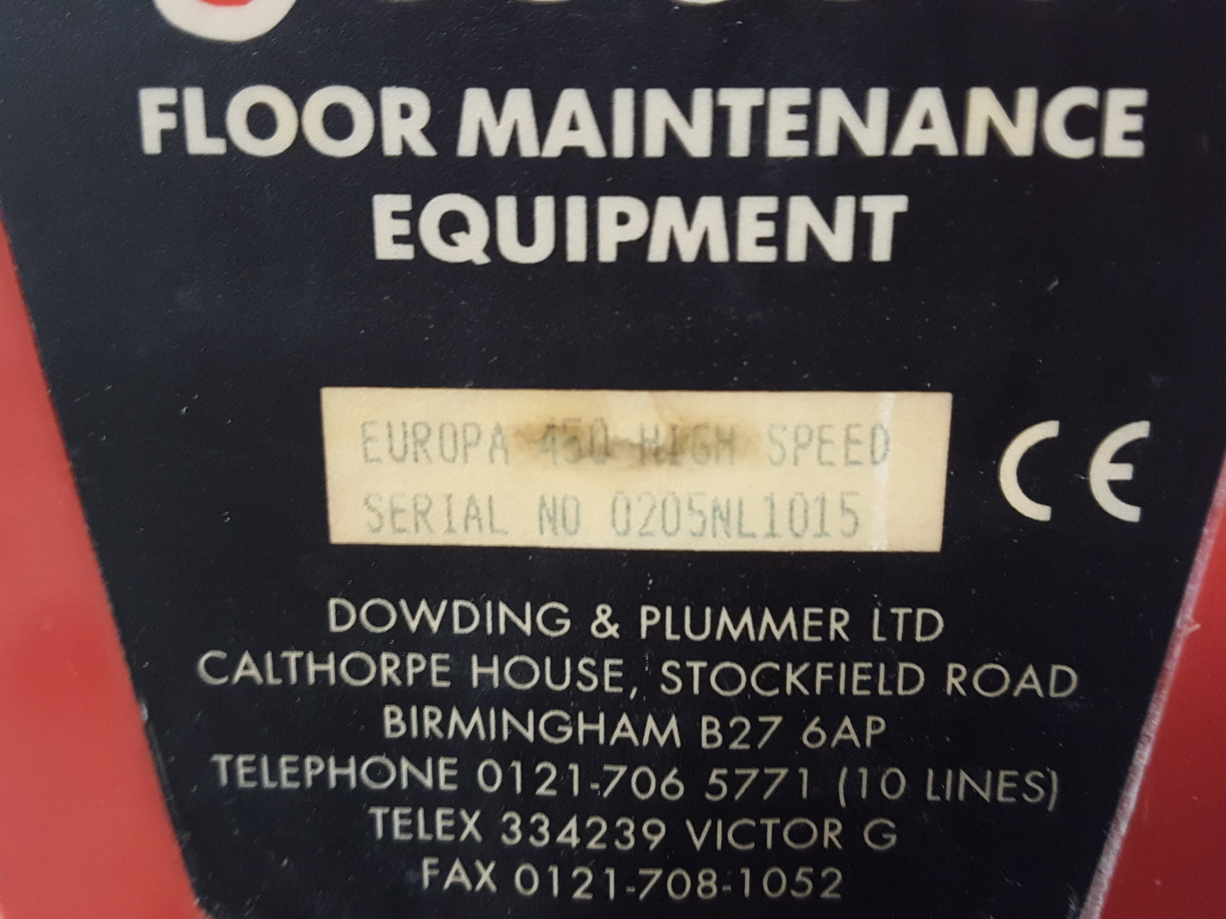 Image of Victor Europa 450 Super High Speed Floor Scrubber Polisher