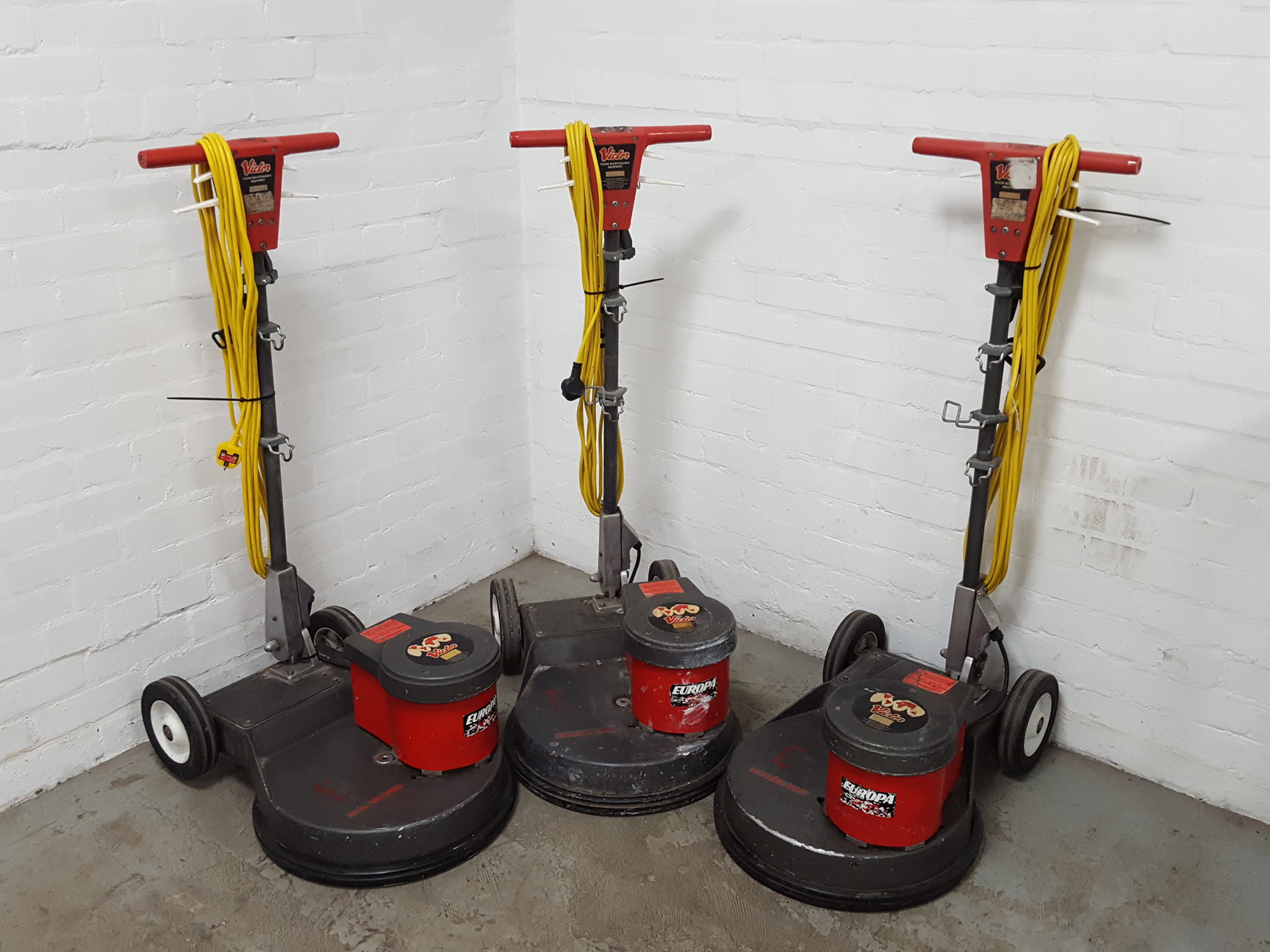 3x Victor Europa 450 Super High Speed Floor Scrubber Polisher