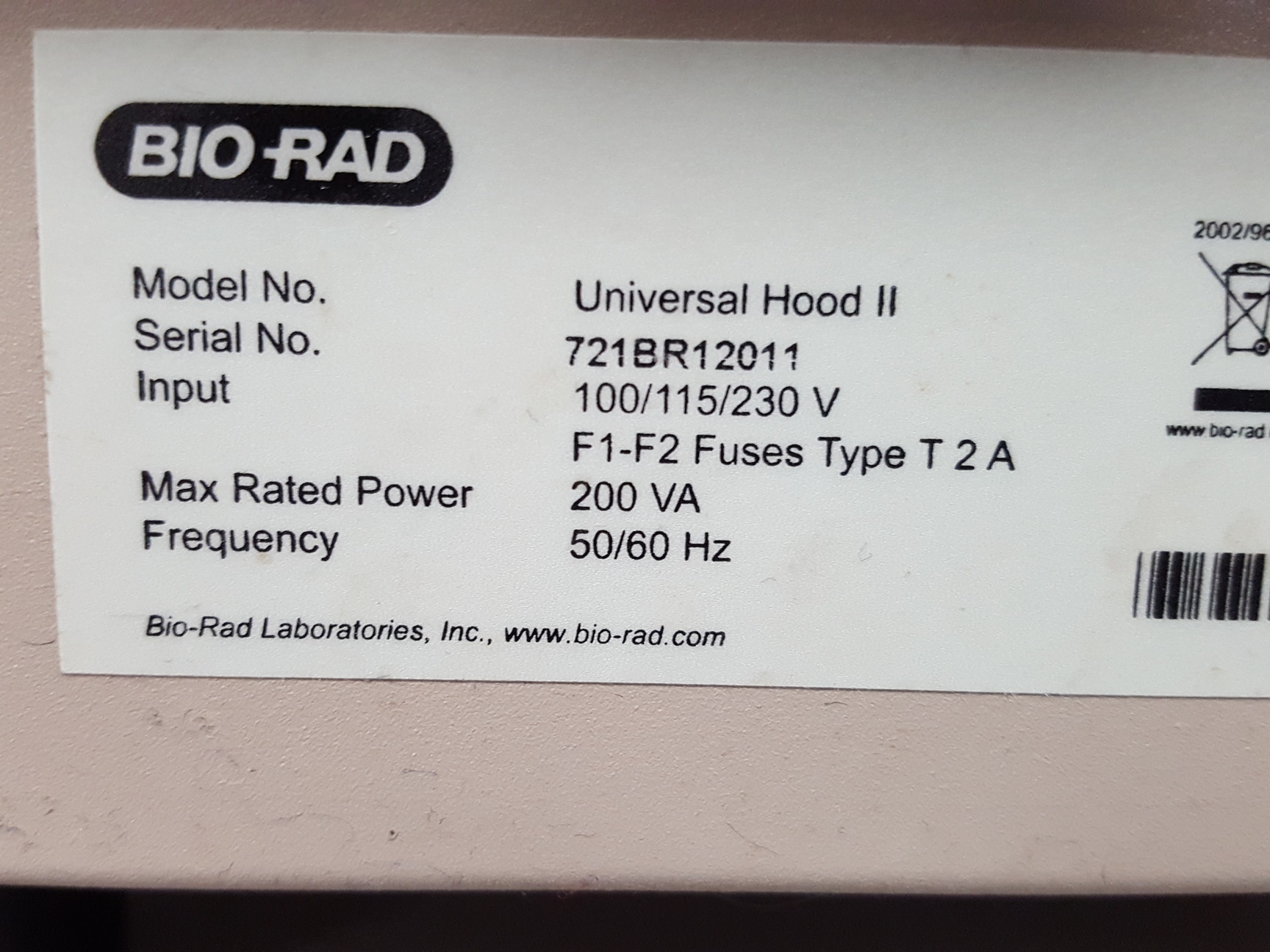Image of Bio-Rad Gel Doc XR+ Gel Universal Hood 2 II Imaging UV - Spares Repairs