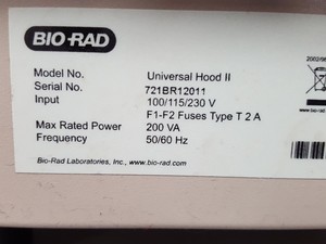 Thumbnail image of Bio-Rad Gel Doc XR+ Gel Universal Hood 2 II Imaging UV - Spares Repairs