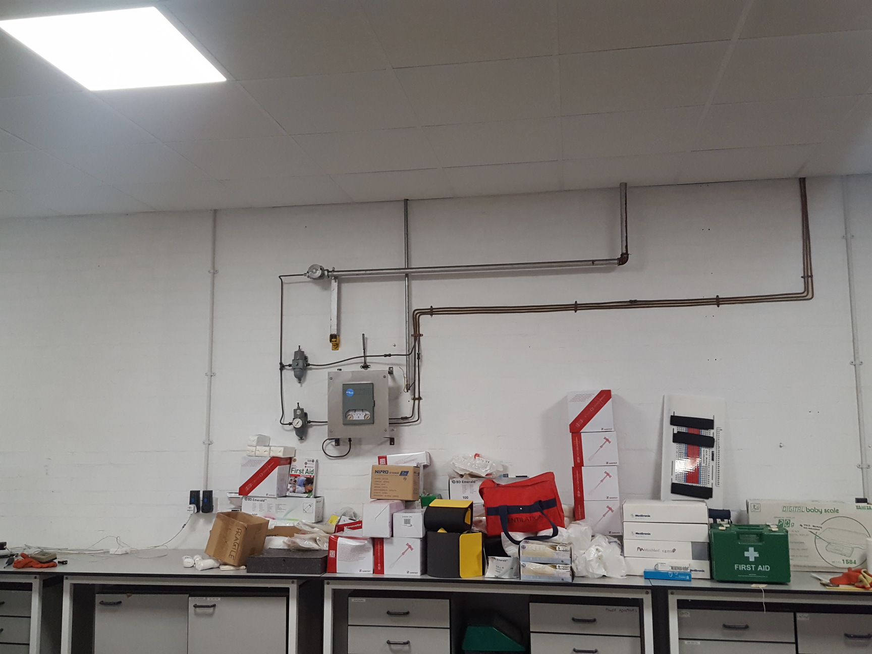Image of Job Lot Medical Equipment First Aid Kits, Sarstedt Needles, Bandages, Syringes,