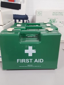Thumbnail image of Job Lot Medical Equipment First Aid Kits, Sarstedt Needles, Bandages, Syringes,