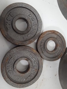 Thumbnail image of 9x Bodymax Gym Olympic Weight Plates (116.25kg) 20kg, 15kg, 2.5k, 1.25kg