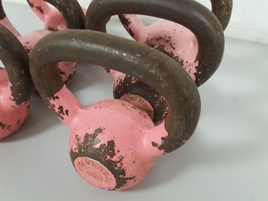 Thumbnail image of Lot of 6 Wolverson 4KG Kettle Bells Gym Equipment
