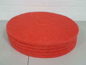 Thumbnail image of 5x Red 24" Buffing Floor Pads Commercial Machine Scrubber Cleaning 