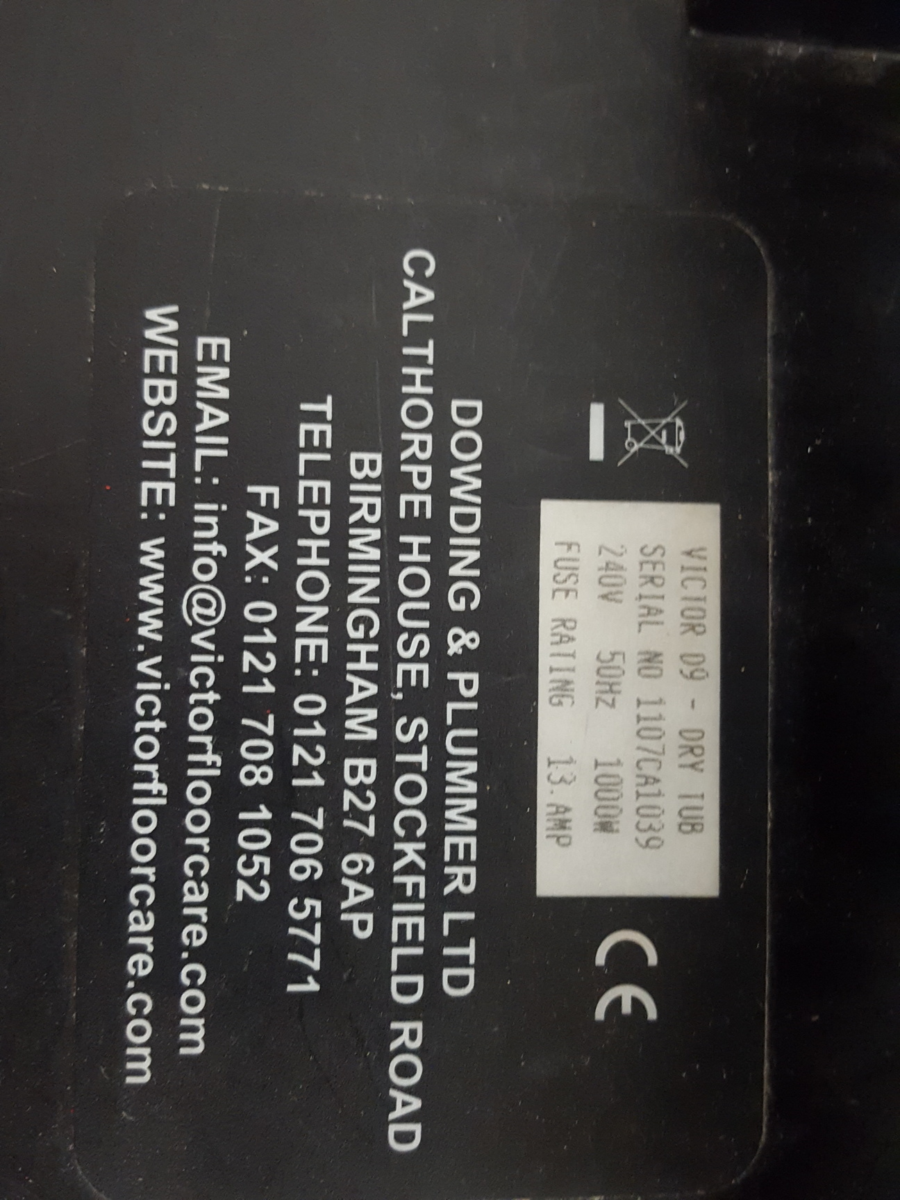 Image of 3x Victor D9 High Performance Vacuum Cleaners