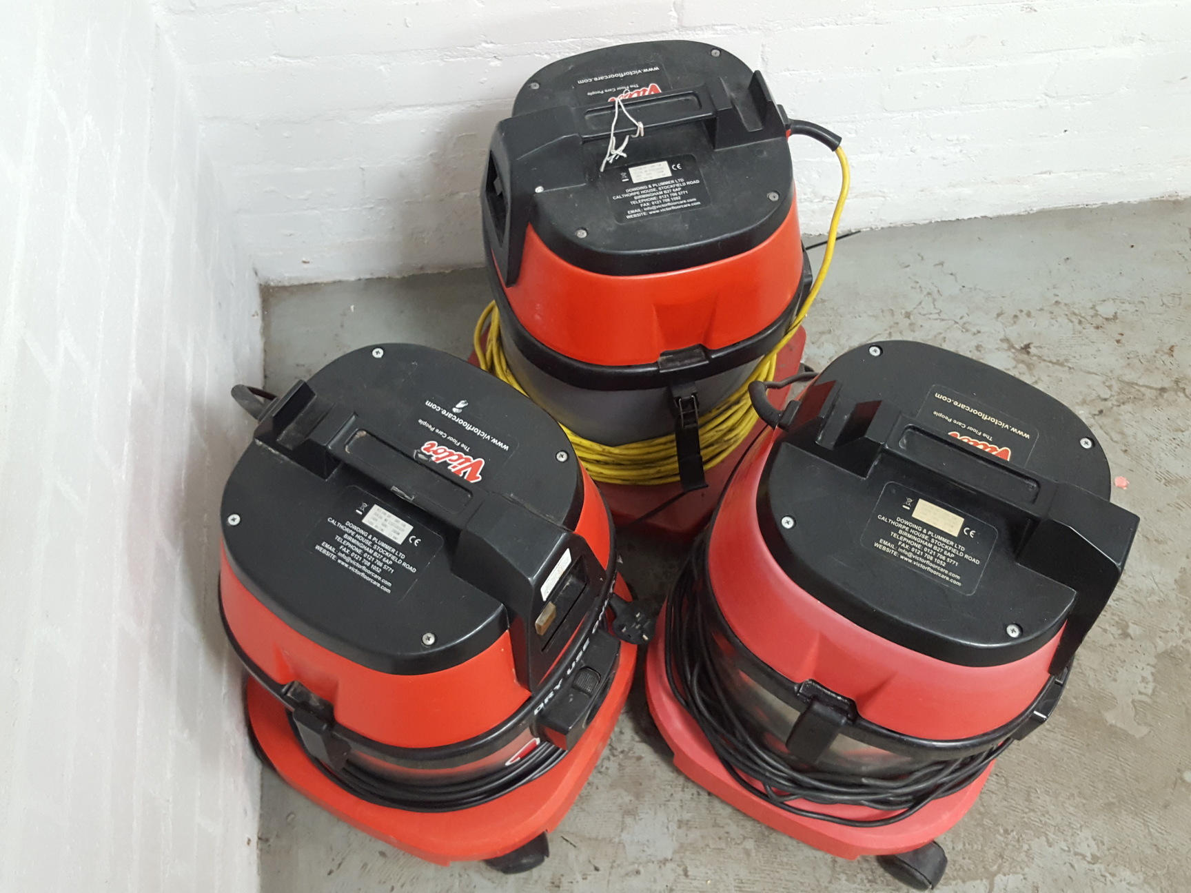Image of 3x Victor D9 High Performance Vacuum Cleaners