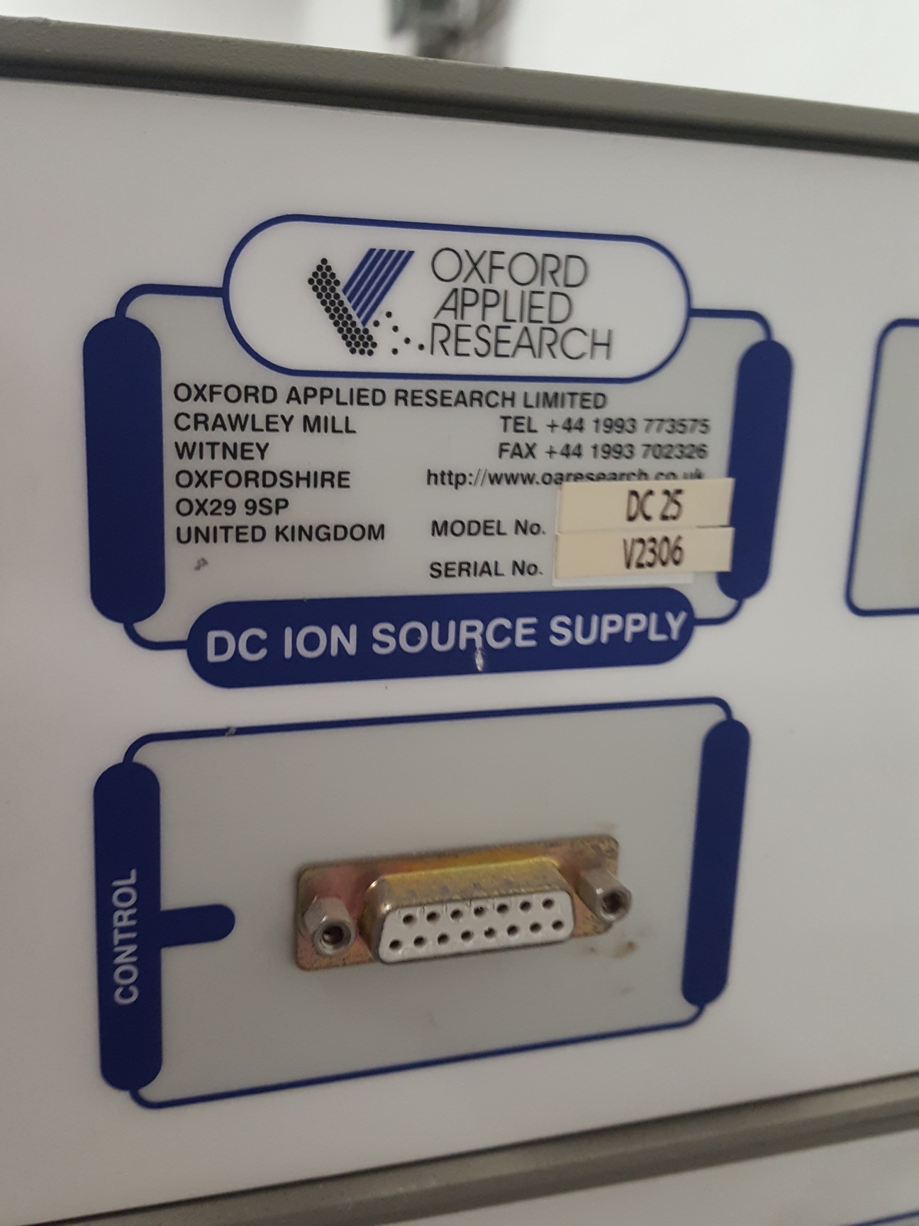 Image of Oxford Applied Research DC25 Ion Source Supply Neutraliser & Extractor Supply