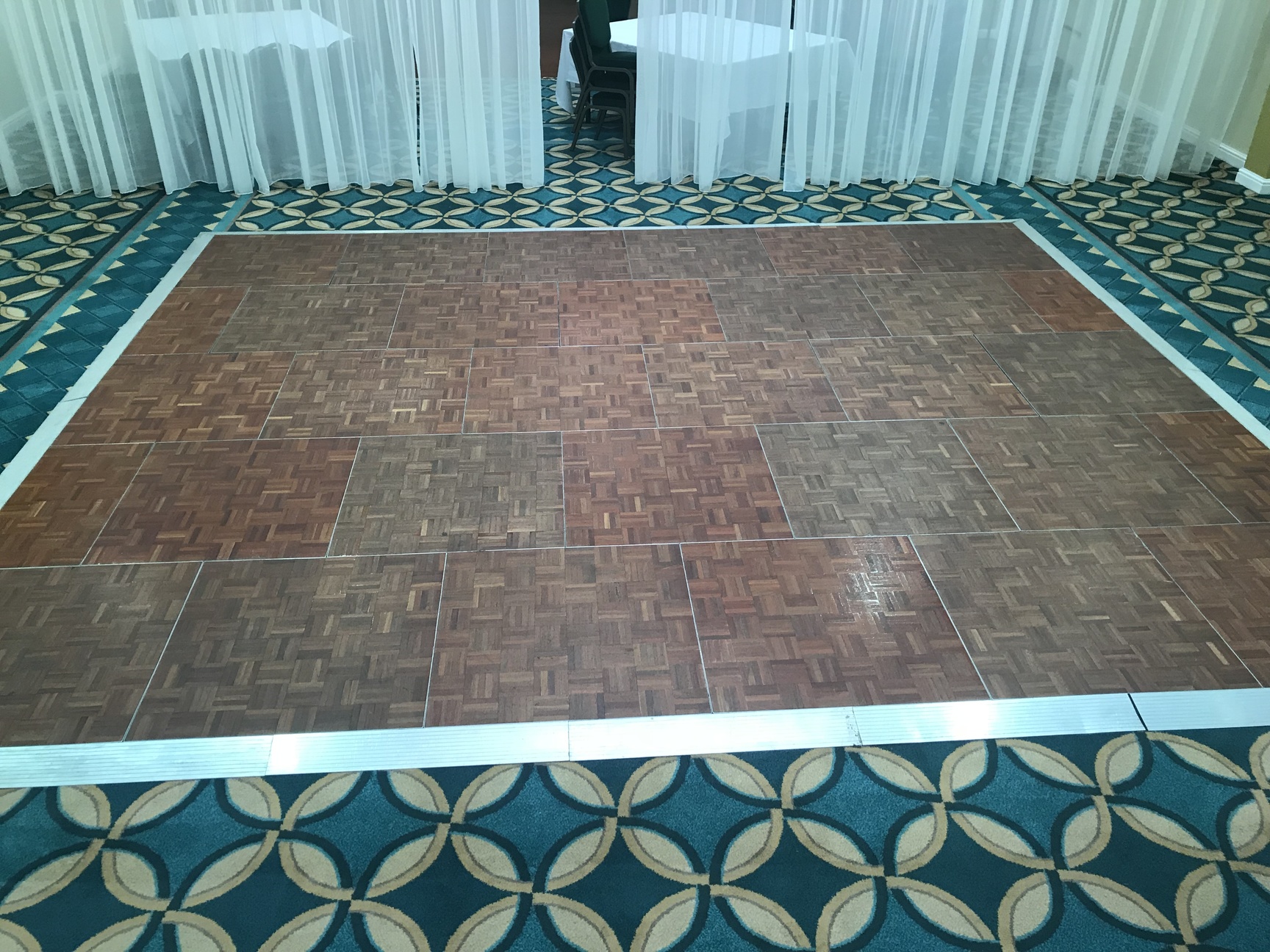 Image of Portable Floormakers Ltd. 15ft x 15ft Florlok Portable Dance Floor (Brazilian Ch
