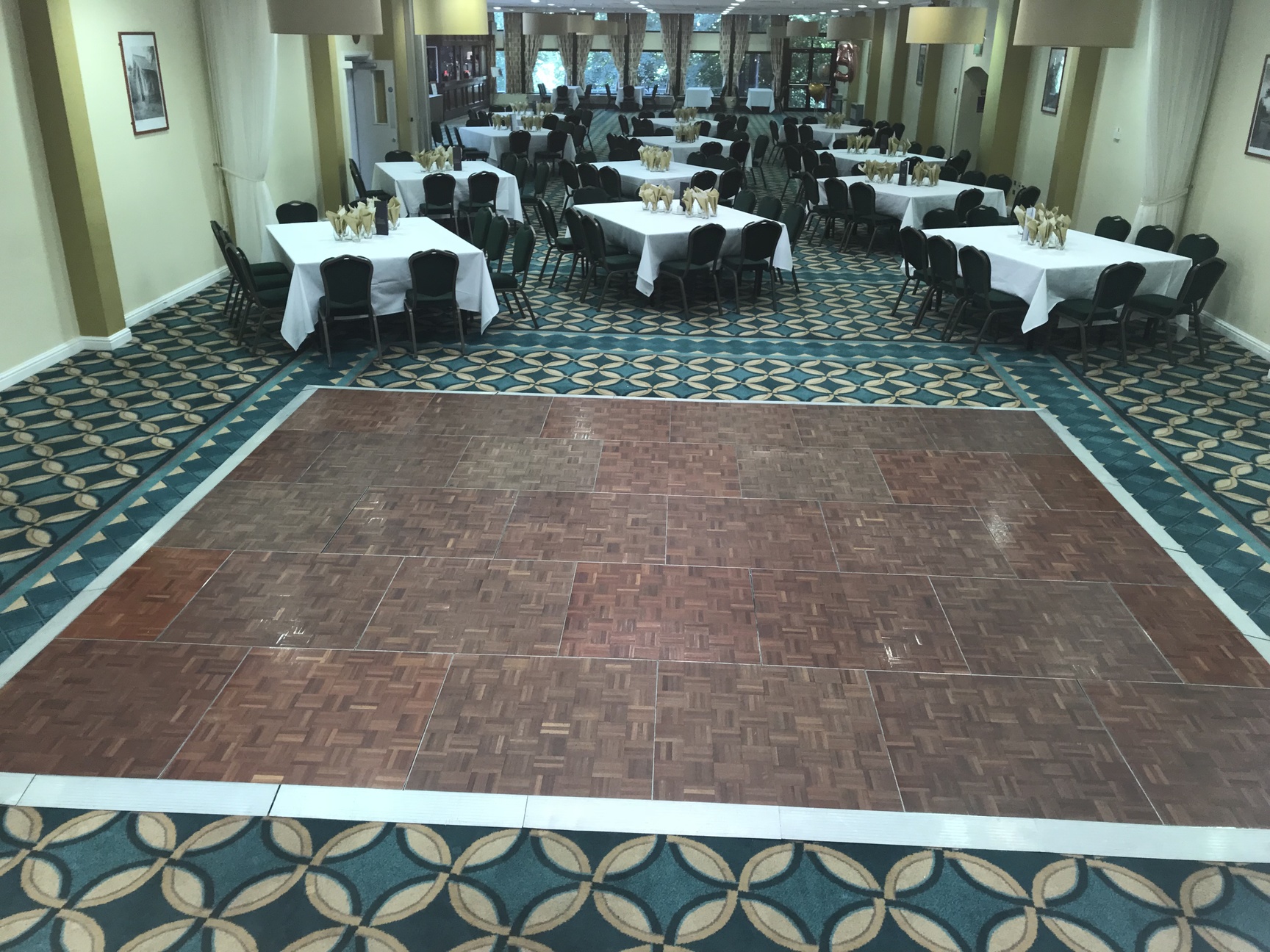 Image of Portable Floormakers Ltd. 15ft x 15ft Florlok Portable Dance Floor (Brazilian Ch
