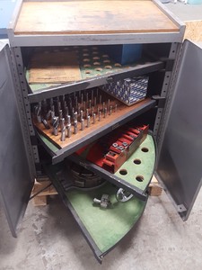 Thumbnail image of Bridgeport Milling Machine Mill Engineering + Versatool Cabinet + Accessories