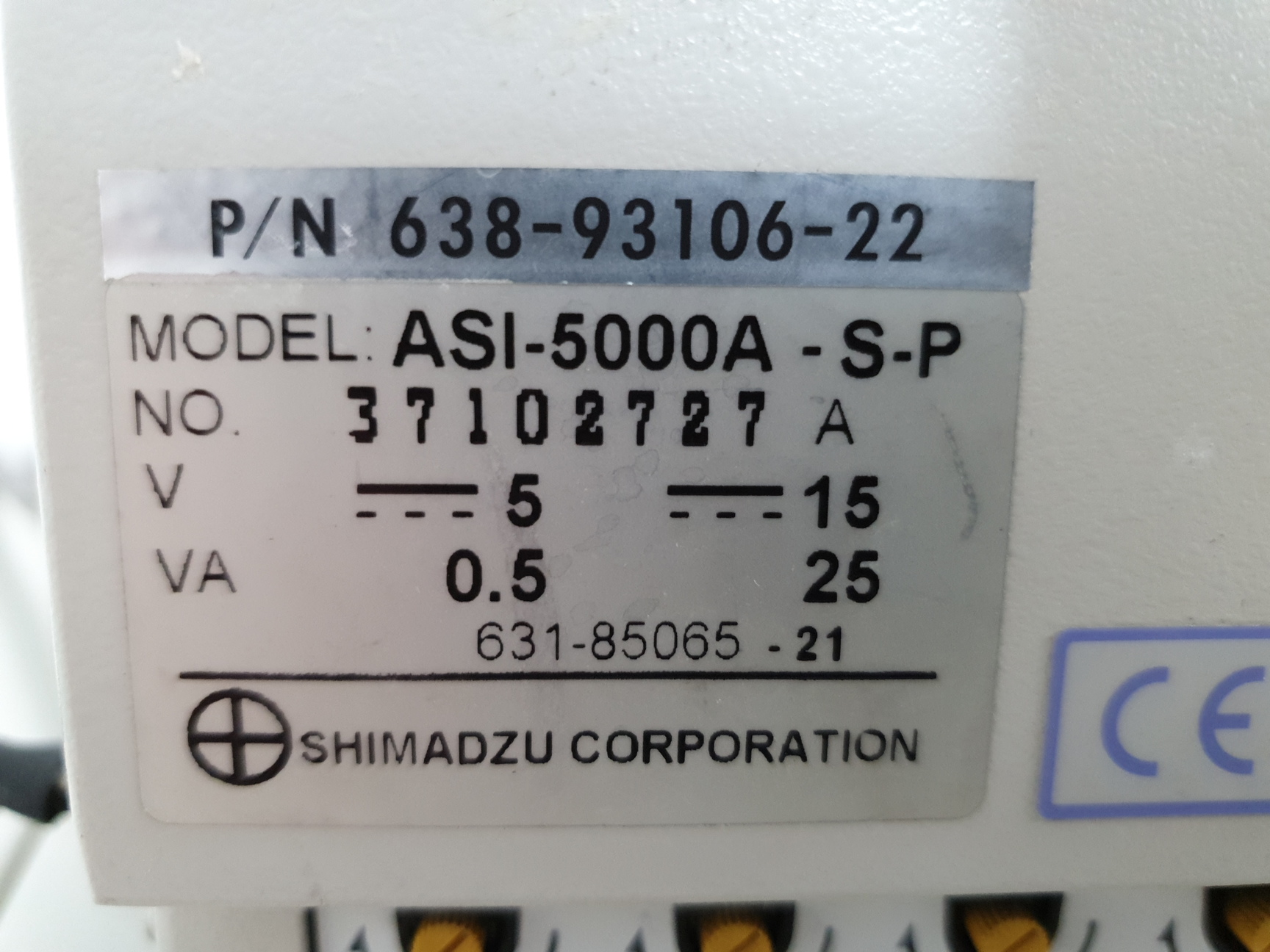 Image of TOC-5050A SHIMADZU Total Organic Carbon Analyzer with ASI-5000A-S-P Autosampler