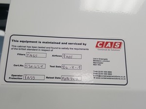 Thumbnail image of CAS BioMat 1 Class 1 Microbiological Safety Cabinet Lab