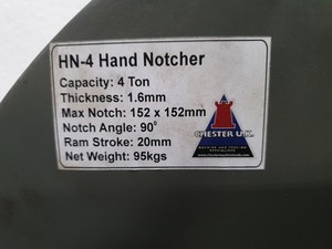 Thumbnail image of CHESTER HN-4 Heavy Duty Guillotine Hand Corner Notcher Max Notch 152x152 mm 