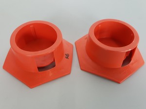 Thumbnail image of Large Lot of Plastic Graduated Cylinders, Beakers, Bases & Other Misc Lab Items