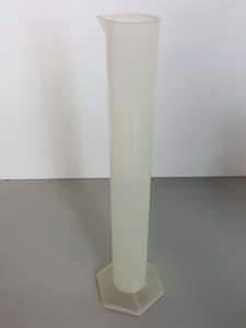Thumbnail image of Large Lot of Plastic Graduated Cylinders, Beakers, Bases & Other Misc Lab Items