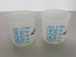 Thumbnail image of Large Lot of Plastic Graduated Cylinders, Beakers, Bases & Other Misc Lab Items