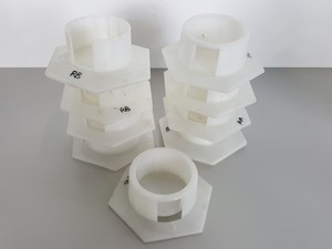 Thumbnail image of Large Lot of Plastic Graduated Cylinders, Beakers, Bases & Other Misc Lab Items