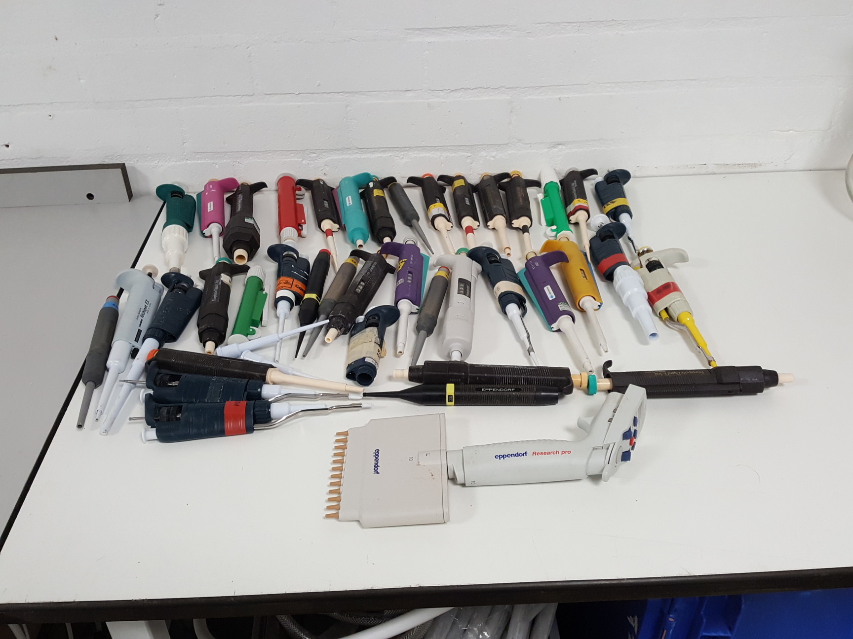 Image of Job Lot 38 Lab Pipettes, Eppendorf, Gilson, Finnpipette, Thermo
