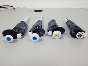 Thumbnail image of Lot of 4x Faulty Gilson Pipetman P Series Single Channel Pipette 2x P20, 2xP1000