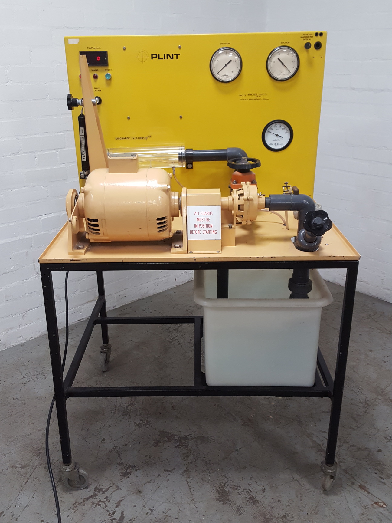 Image of Plint & Partners Centrifugal Pump Test Set Rig TE. 47 Lab