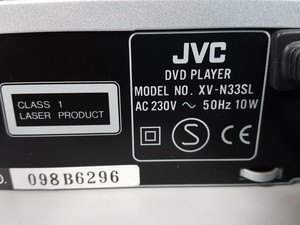 Thumbnail image of JVC HR-S5965 VHS Video Recorder With JVX XV-N33 DVD Super Player