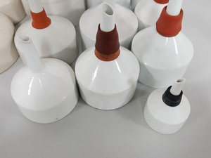 Thumbnail image of 14x Buchner Filter Funnels Ceramic & Plastic Lab Chemistry Teaching