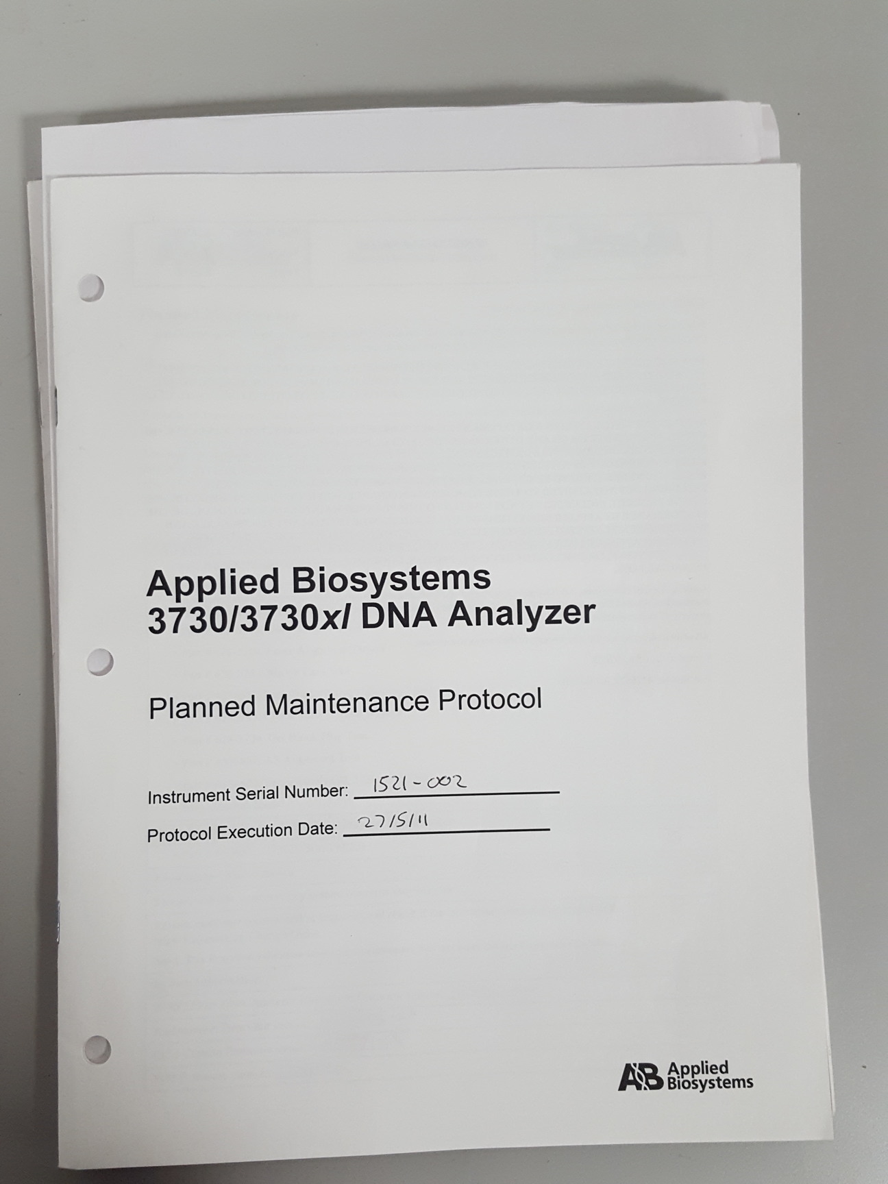 Image of 3730 / 3730XL Applied Biosystems DNA Analyser Data Collection Software v3.0 Lab