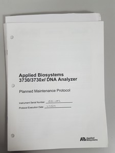 Thumbnail image of 3730 / 3730XL Applied Biosystems DNA Analyser Data Collection Software v3.0 Lab