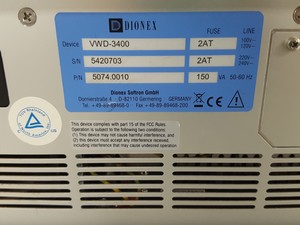 Thumbnail image of Dionex Ultimate 3000 Variable Wavelength UV Detector HPLC