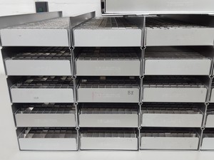 Thumbnail image of Lot of 6 Denley Stainless Steel Lab Freezer Racks Tray