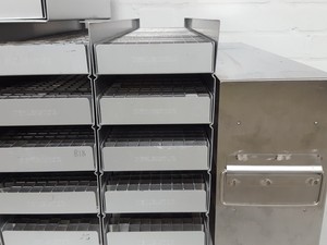 Thumbnail image of Lot of 6 Denley Stainless Steel Lab Freezer Racks Tray