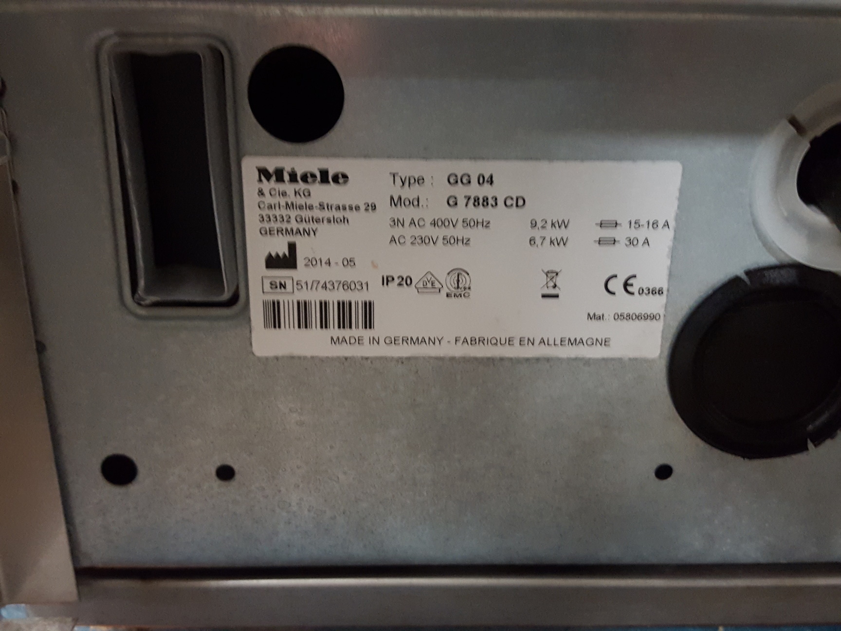 Image of Miele Professional G 7883 CD G7883CD Laboratory Glassware Washer Dishwasher Lab