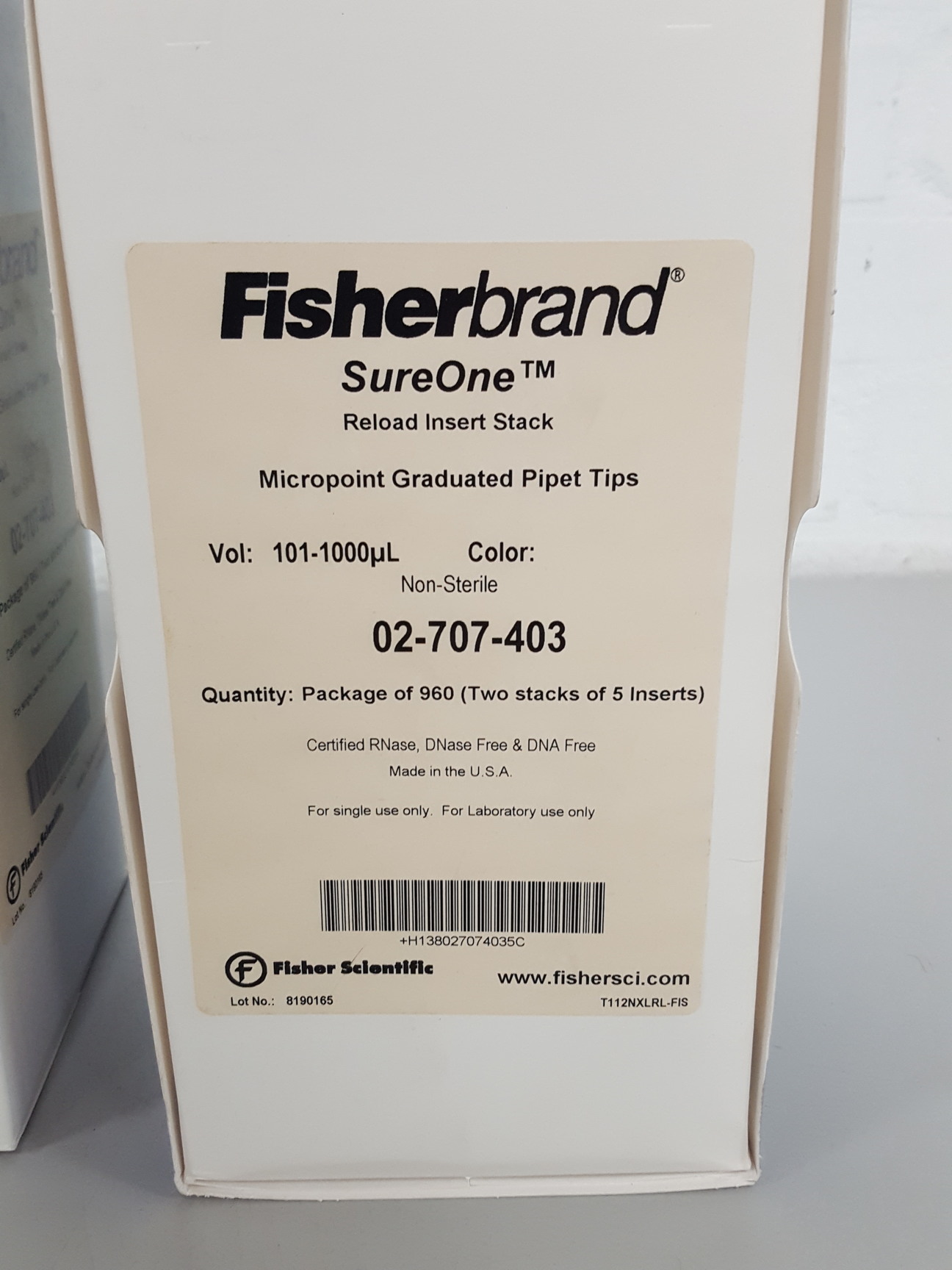 Image of 2x Fisherbrand SureOne Micropoint Graduated Pipette Tips(960 each) 100-1000ul