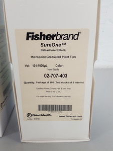 Thumbnail image of 2x Fisherbrand SureOne Micropoint Graduated Pipette Tips(960 each) 100-1000ul