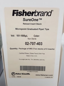 Thumbnail image of 2x Fisherbrand SureOne Micropoint Graduated Pipette Tips(960 each) 100-1000ul